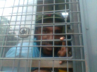 Victor Yeimo in prison today. Despite being beaten he is still smiling. The Papuan people's desire for freedom will never die.