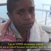 West Papuan child shot during Paniai massacre