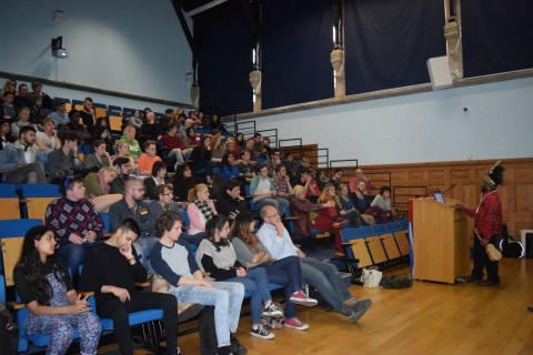 Benny Wenda speaking at Brighton University 