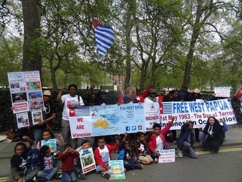 Free West Papua protest in the UK