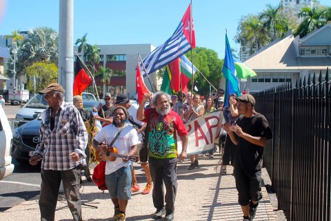 Free West Papua demonstration held in Darwin by the Freedom Forum 