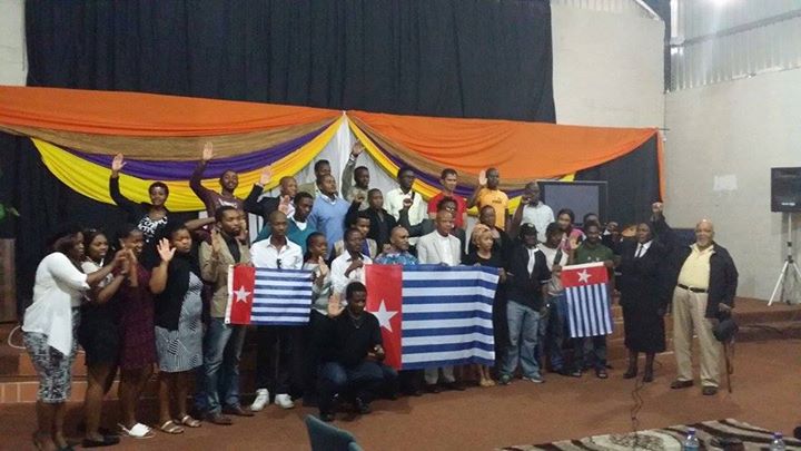 Benny Wenda meeting with West Papua Solidarity Cape Town and Pastor 