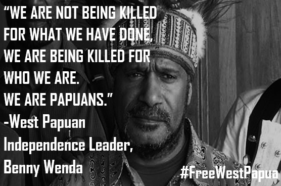 Benny Wenda talking about the West Papuan genocide