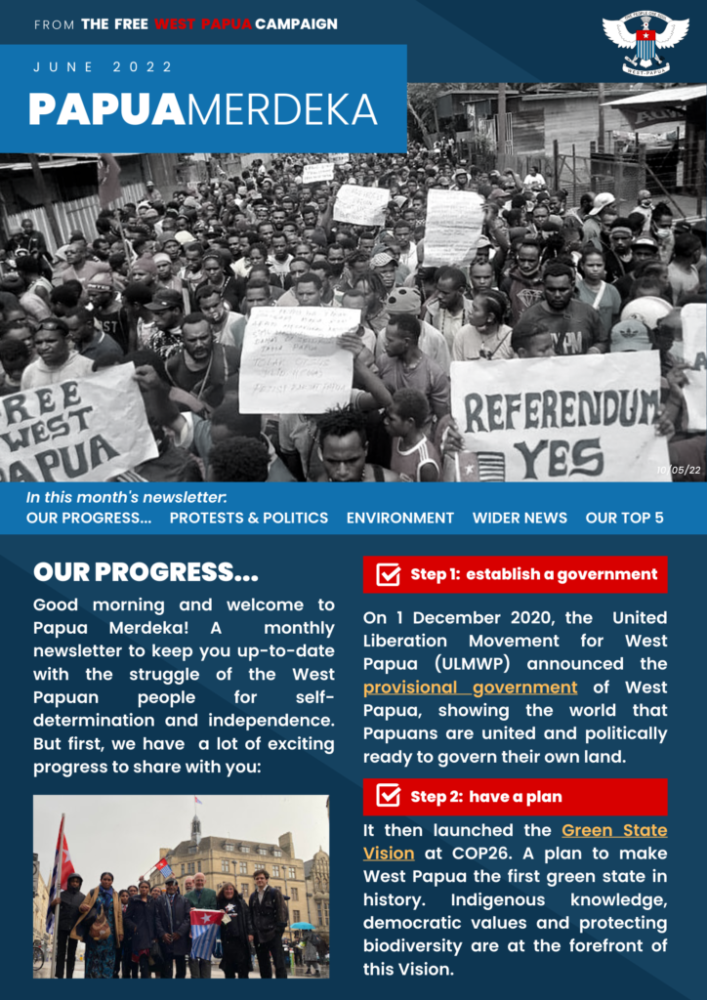 June 2022 Newsletter Free West Papua Campaign