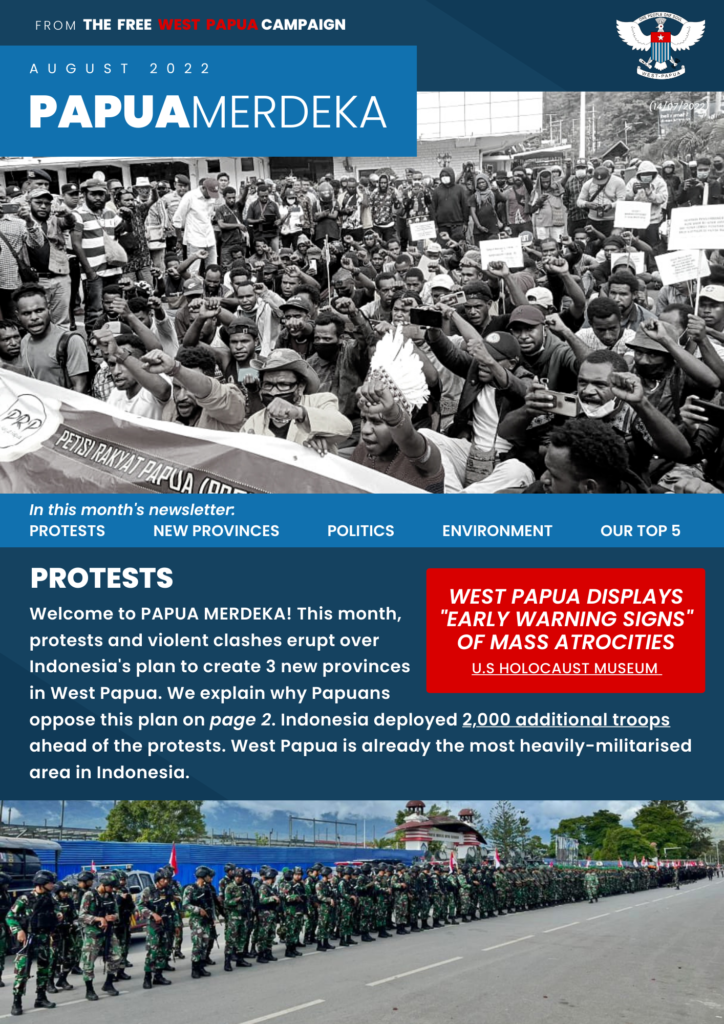 August 2022 Newsletter Free West Papua Campaign